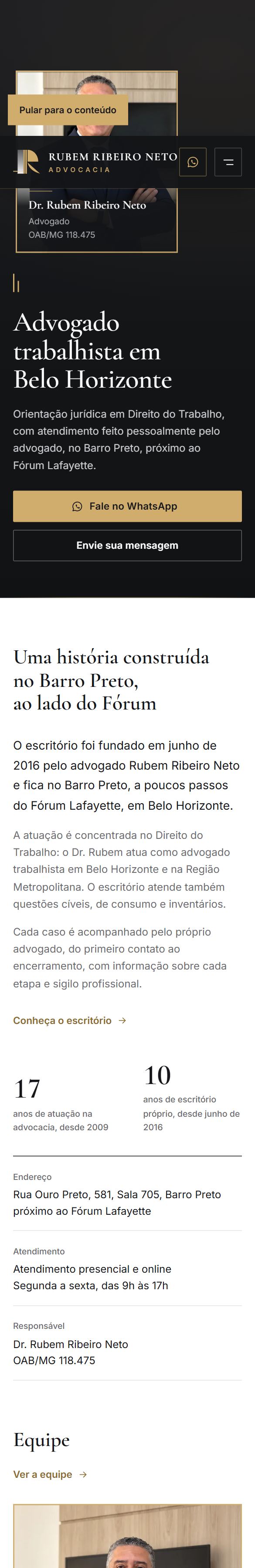 Rubem Ribeiro Neto no celular