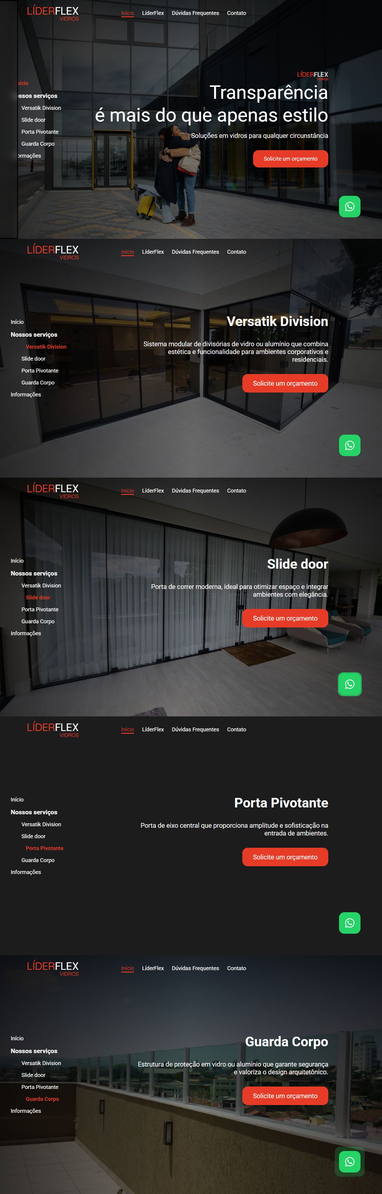 LíderFlex Vidros no computador